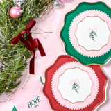 Coquette Christmas - Small Dessert Plates Bows Holiday