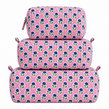Pink Floral Quilted Bag Print