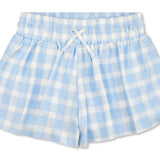 Blue Gingham Butterfly Shorts (Large (14))