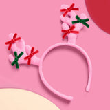 Pink Reindeer Holiday Headband