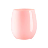 12 oz. Pink Elegant Stemless Plastic Wine Glasses - 16 pcs