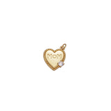 Heart Mom with Stone Charm