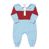 Baby Boys Albert Rugby Jumper- Blue Maroon