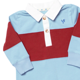 Baby Boys Albert Rugby Jumper- Blue Maroon