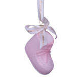 Glass Pink Baby's First Christmas Ornament