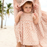 Baby Girls Tia Dress Set- Pink Prairie Block Print