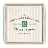 Ceramic Napkin Tray + Napkins - Mahjong Social Club