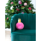 Merry Bauble Small Pillow- Pink
