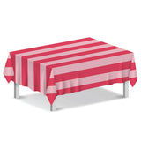 Pink Stripe Cotton XL Gingham Tablecloth