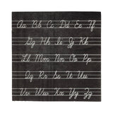 Cursive ABCs Paper Cocktail Napkin