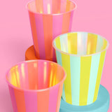 Pool Party Cups - 16 plastic cups, summer, kids, pink, blue
