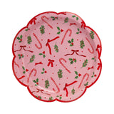 Candy Cane Patterned Plate