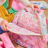 "Taylor" Quilted Confetti Hearts Backpack
