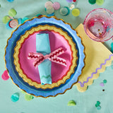 Rainbow Ric Rac Assorted Dinner Plate Set