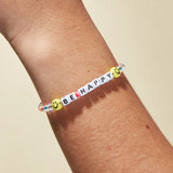 Beaded Bracelet- Be Happy (Lucky Symbols)