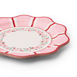 PINK & RED FLORAL DINNER PLATES