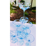 Becca Blue Pearl Coupe Wine Glass