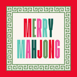 Merry Mahjong Cocktail Napkins