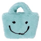 Faux Fur Fuzzy Happy Face Purse