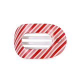 Flat Round Hair Clip | Medium | Candy Cane Crush