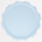 Blue Decorative Edge Compostable Dinner Plates