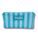 Mahjong Tile Bag- Blue Stripes