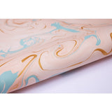 Hand Marbled Gift Wrap Sheet- Blush Pink