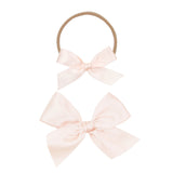 Satin Bow- Blush Headband- Large
