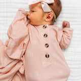 Satin Bow- Blush Headband- Large