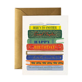 Book Stack Birthday Card