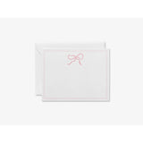 Light Pink Bow Flat Notecards