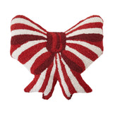 Red and White Bow Hook Pillow