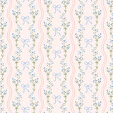 Watercolor Bow Wavy Stripe Wrapping Paper- Single Sheet