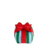 Stripe Gift Box Small Pillow- Blue