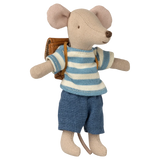 Tricycle Mouse, Big Brother w/ Bag- Brown