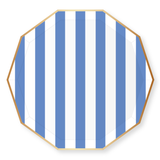 PALISADES BLUE SIGNATURE CABANA STRIPE PLATES
