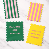 Palm Springs Yellow Mahjong Shufflers Set of 2