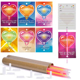 108 PCs Glow Sticks 6 Colors with Neon Party's Day Cards