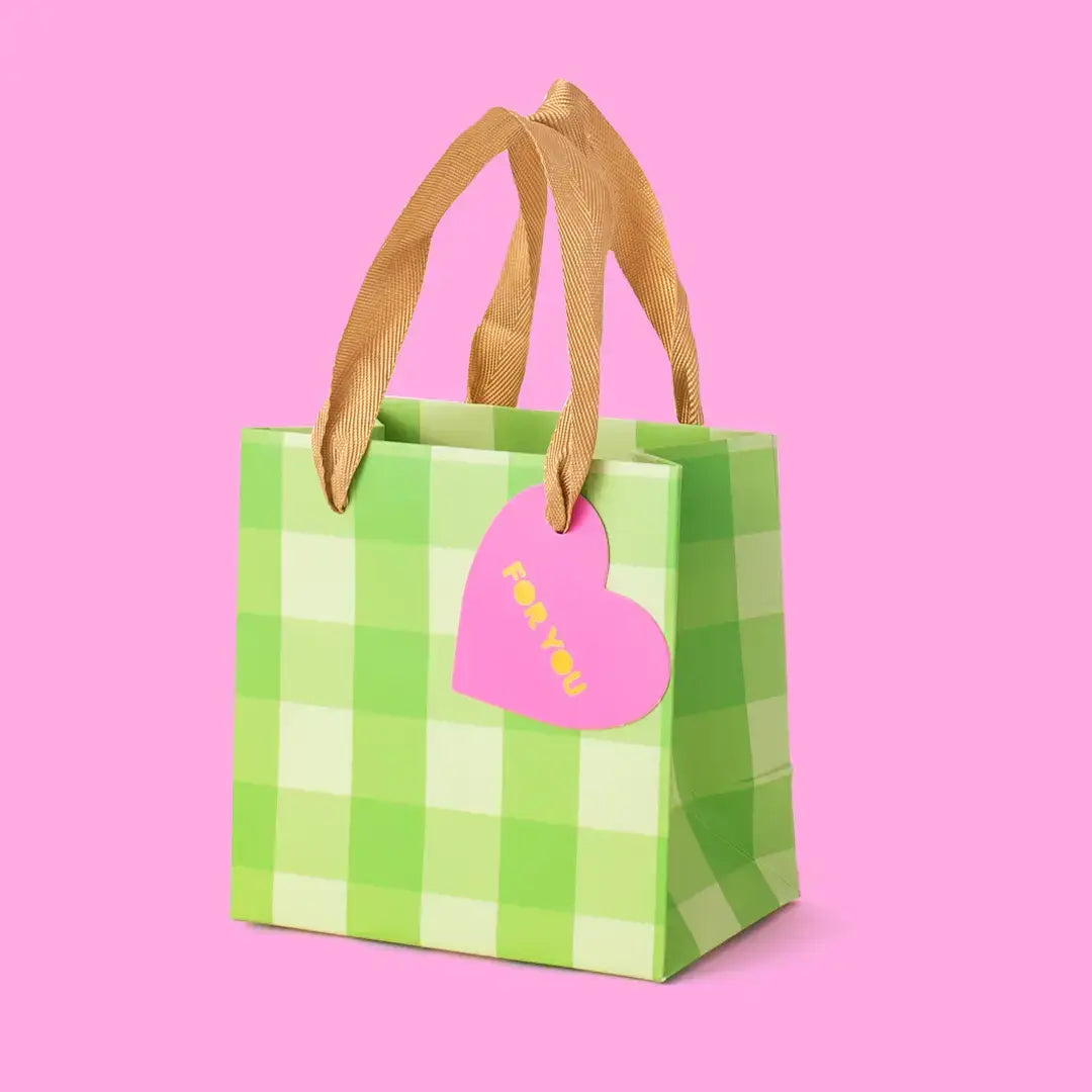 Gift Bags - Green Gingham