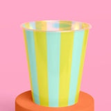 Pool Party Cups - 16 plastic cups, summer, kids, pink, blue