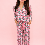 Santa's Candy Cane Christmas Pajama Set with Pants