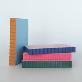 Mini Wave Shaped Notepad | Sky + Tangerine Edge