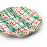 CHRISTMAS PLAID DINNER PLATES