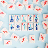 The Dirty Mahj Tile Set for Mahjong Play (with pouch)