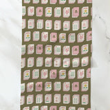 Flower Tiles Tea Towel