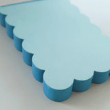 Scalloped Shaped Notepad | Aqua + Blue Edge