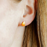 Candy Corn Screwback Stud Earrings