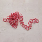 Plastic Link Garland with Candy Stripes- Red & White