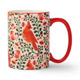Christmas Cardinals Porcelain Mug