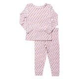 Kids Bamboo PJ Set- Pink Carnations